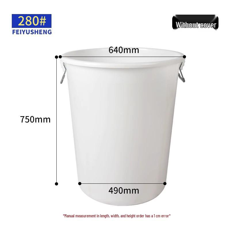 Large Capacity Thick Round Plastic Trash Can for Commercial Kitchens, Catering, Classrooms, Hotels, and Sanitation