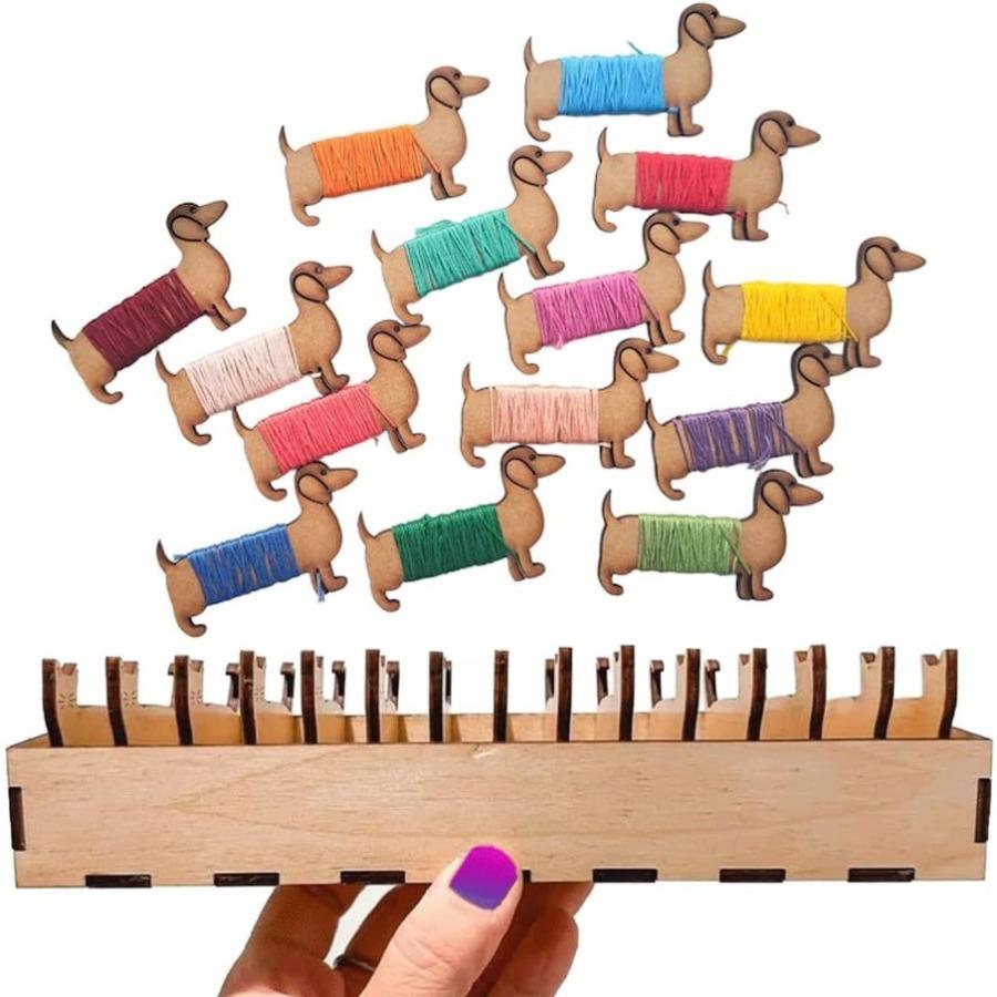 1 Set Rolig Djurspole i Trä, Söt Katt Kreativ Förvaring Bordsdekorationer, Hemvinda, Lämplig för Garnnystan Avslutning