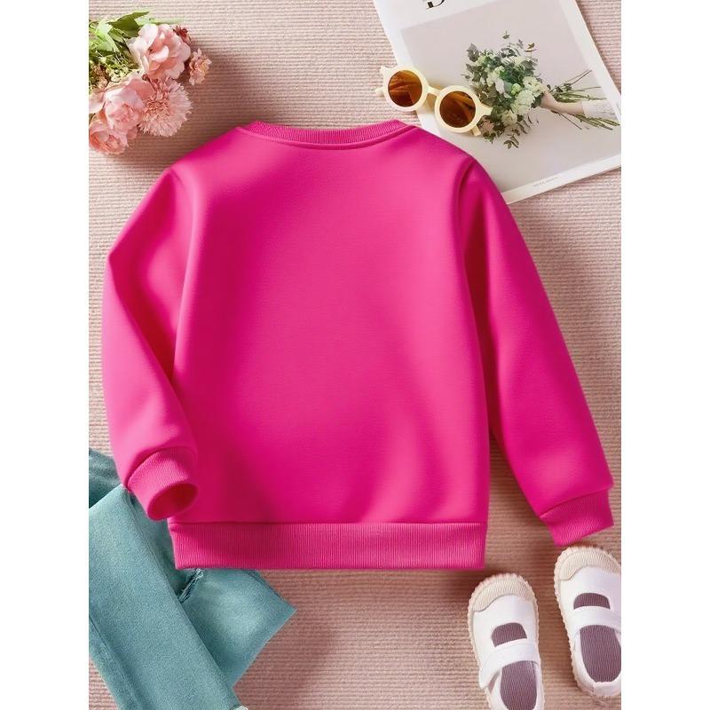 Kids Sweatshirt Charming Sweatshirt for Featuring a Pencil Heart Design with Flowers And Stars, Perfect for Toddlers