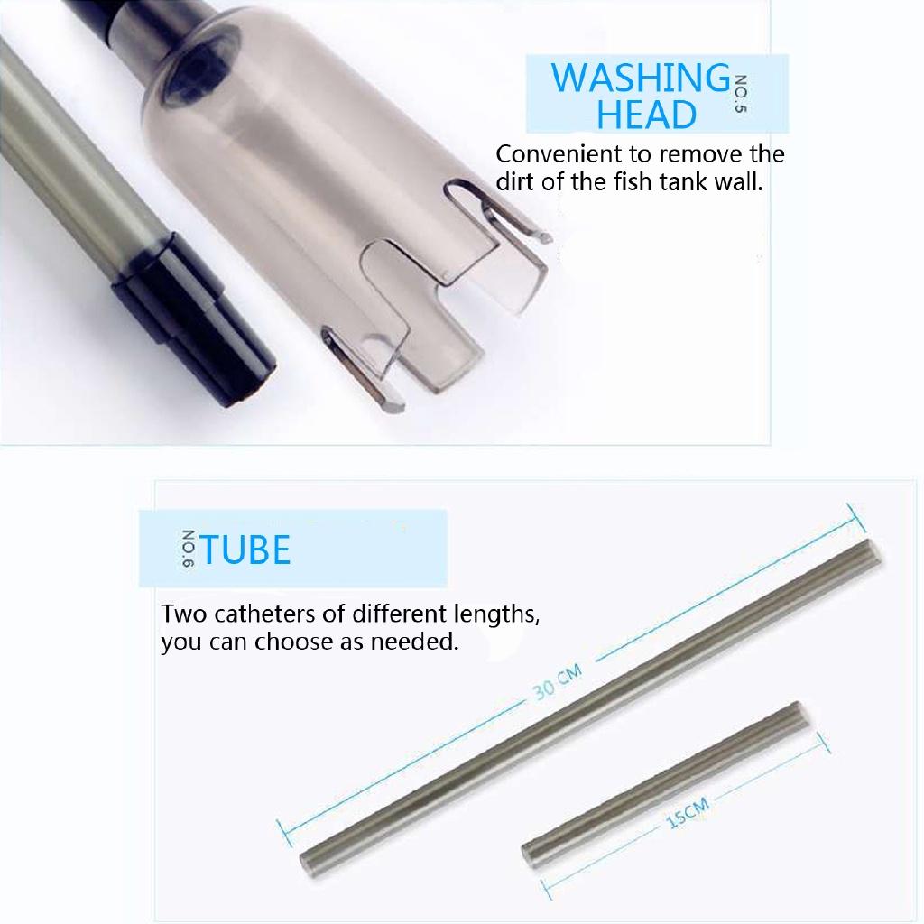 AC 220V Aquarium Cleaner Automatic Electric Aquarium Gravel Cleaner Water Filter Washer Siphon Vacuum Water Pump for Fish Tank