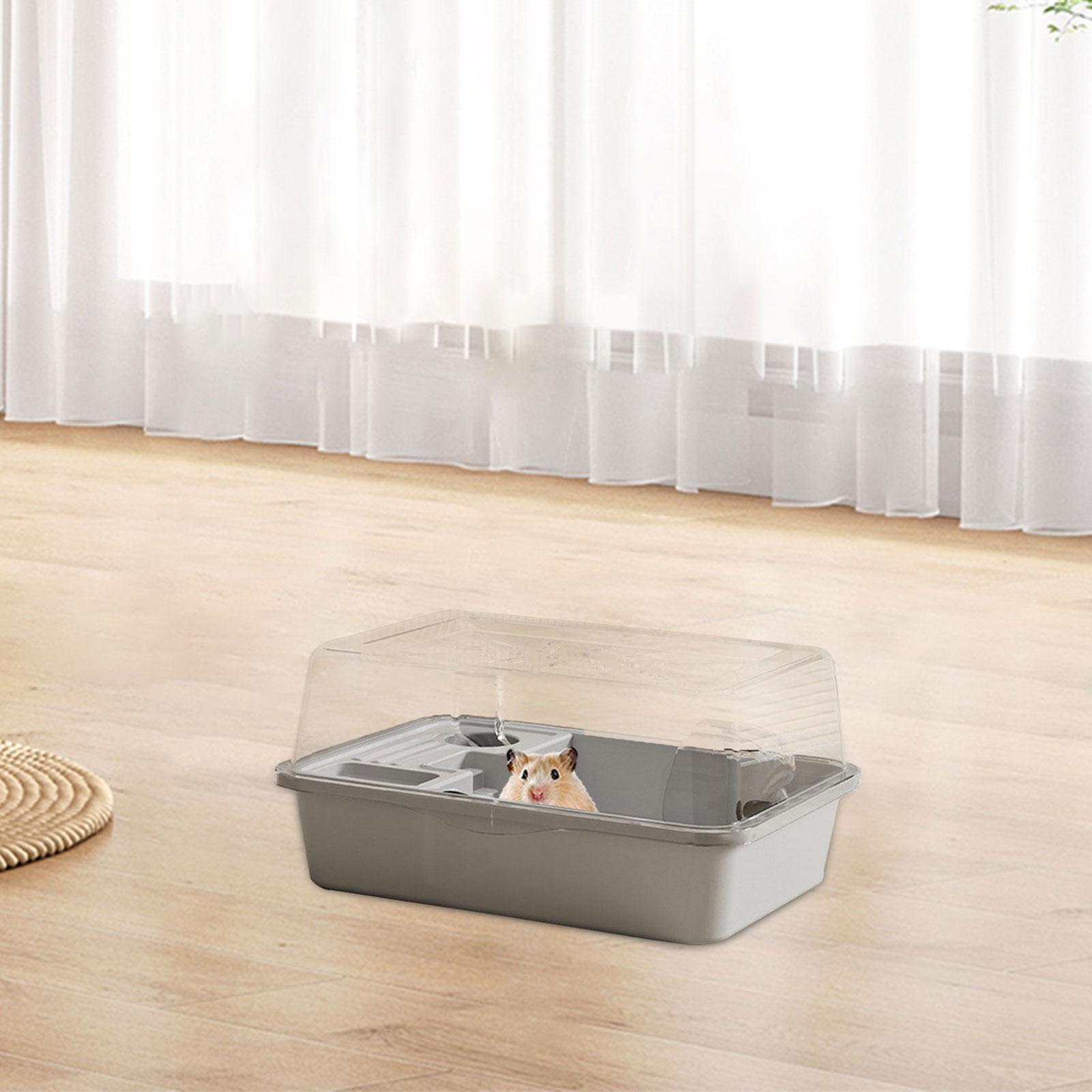 

Hamster Cage Accessories Pet Supplies Portable Hamster Enclosure Hamster ouse for Bunny Small Animals Hedgehog Mice Rats сірий