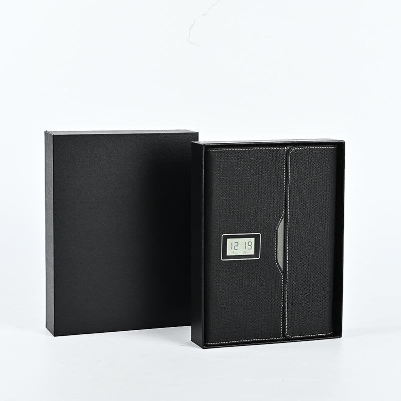 Business Notebook with Wireless Charging, Clock Display & Custom Logo