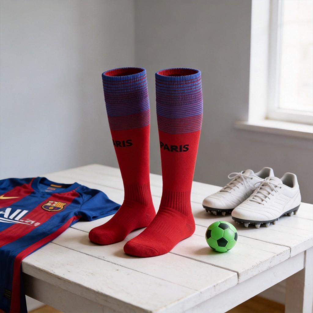 Paris Barcelona Portugal France Away Football Socks With Towel Bottom For Adults And Kids Durable And Odorresistant