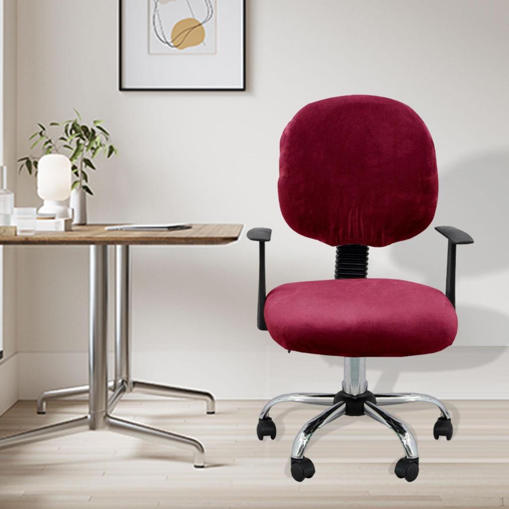 Computer Chair Cover, Office Seat Split Stretch Backrest