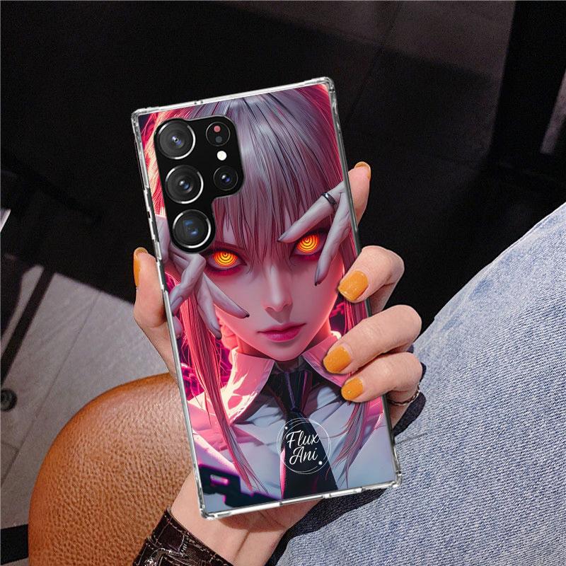 C-Chainsaw Mans Makima Phone Case For Samsung Galaxy S24 S25 Edge S26 Ultra S23 S22 S21 Plus S20 FE + Personalized Print Cover G