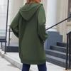 Women's Loose Long Sleeved Round Neck Pocket Sportswear Casual Zipper Sweatshirt