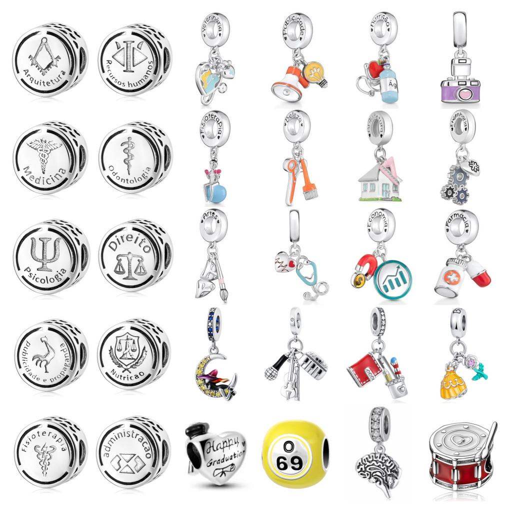 Copper Metal Summer Brand New Work series Pendant Bead Component farmacia farmacia artes Bead Component Compatible With Authentic Original Bracelet