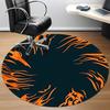 1pc Flame Circle Design Chair Carpet for Office, Soft, Non-Slip Polyester Mat, Office, Entryway, Living Room, Bedroom,  yy251207278