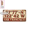 Tin Sign - Vintage Durable Metal Plaque Wall Decor, Home Office Bar Man Cave City Coordinate Birth Year License Plate Wall Art