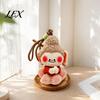 Dunhuang Style Accessories Cute Buddha Keychain, Plush Pendant with Embroidered Unique Gift for Friends Details, Soft Car Bag Charm, Creative Couples