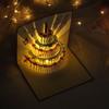 Creative 3D Music Light Birthday Cards Foldable Blessing Cake Holiday Card  All Ages