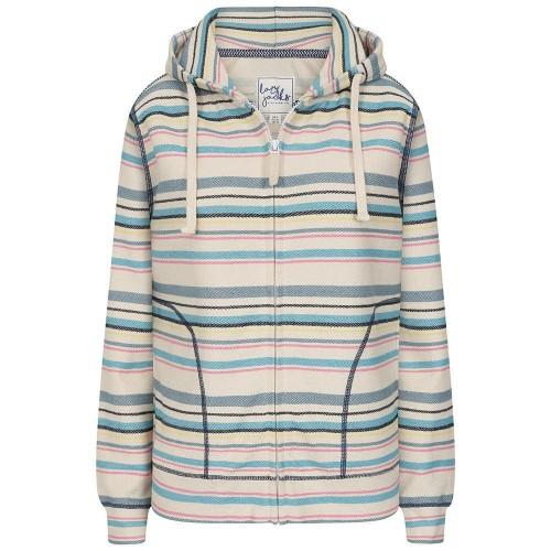 Lazy Jacks Womens/Ladies Striped Textured Full Zip Hoodie