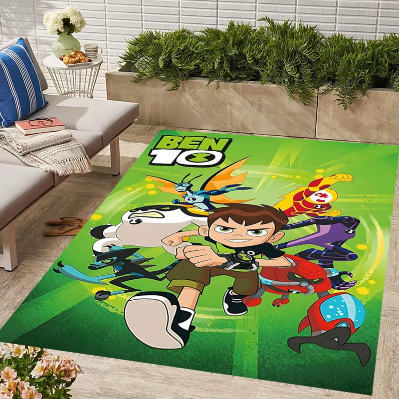 1pc Ben10 Design Area Rug - Non-Slip, Soft & Cozy Floor Mat for Living Room, Bedroom, Office - Indoor/Outdoor Decorative Carpet