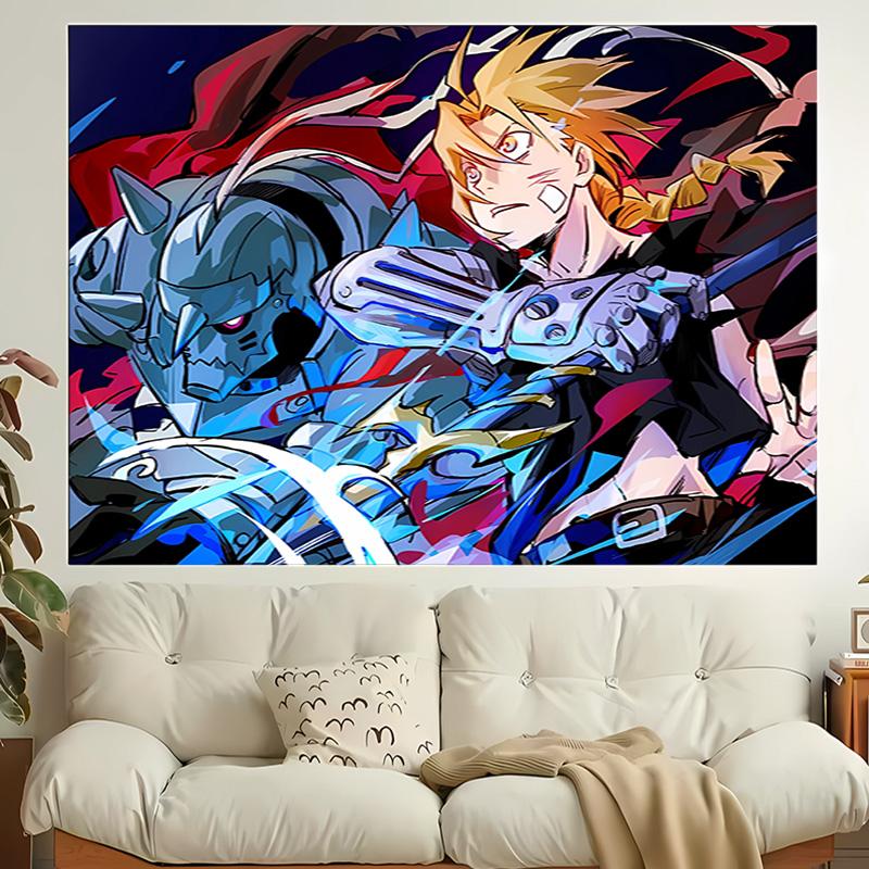 1pc Fullmetal Alchemist Tapestry, Living Room, Bedroom, Office, Party Decor, Ideal Festive Gift