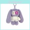 Plush Rabbit Keychain With Flower Embellishments For Kids And Teens