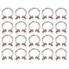 20PCS C Shaped Buckles Zinc Alloy 10mm Double Head Rivet Buckle for Clothing Collar Hat Decoration Shoe Hardware