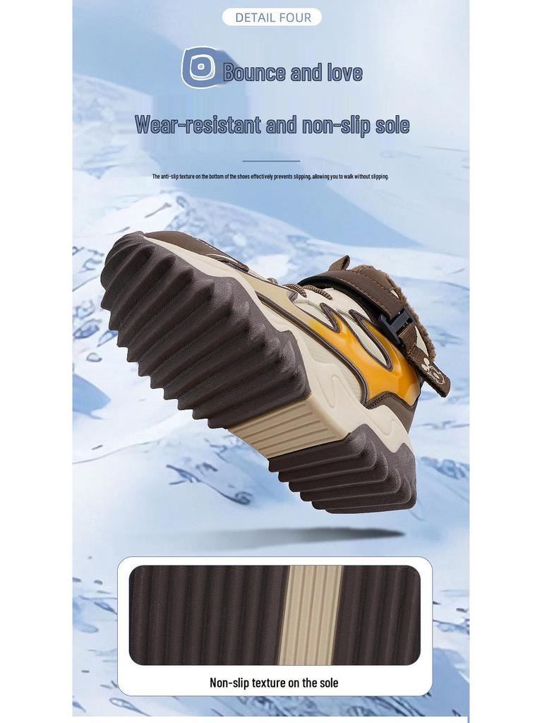 Bobodou Boys' & Girls' Non-Slip Warm Snow Boots for Kids