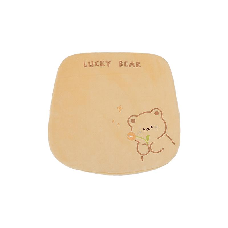 Cartoon Memory Foam Car Neck & Lumbar Support Pillow - Plush & Comfortable, All-Season Universal Fit.