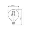 Ampoule LED vintage dimmable 8W E27 2700K