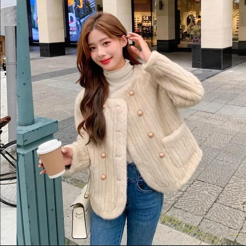 WTEMPO Winter Fall Long Sleeve Cardigan Faux Fur Coats for Women's Casual Warm Overcoat Fluffy Winter Outerwear Jacket