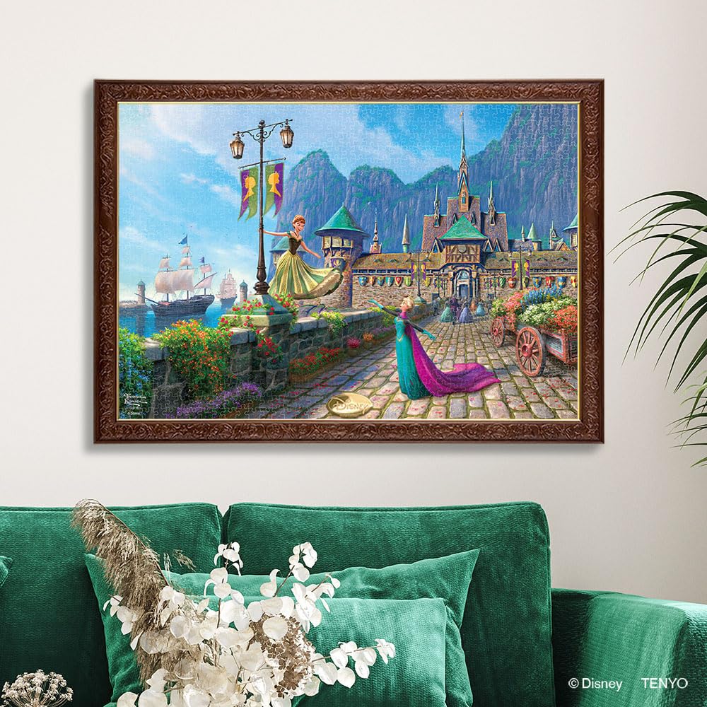 Tenyo 1000-Piece Jigsaw Puzzle Disney Frozen Celebration in Arendelle [Canvas Style] (51x73.5cm)