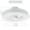 50 cm 80 W moderner intelligenter LED-Deckenventilator mit Beleuchtung für Schlafzimmerdekor, coole Ventilatorlampe, Steuerung per App/Fernbedienung