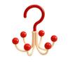 Multifunctional Home Clothes Hanger Portable Dopamine 360°Rotating Hook Space Saving With 6 Balls Scarf Tie Display Rack
