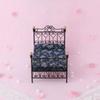 Dollhouse Double Bed 1:12 Scale Miniature with Mattress Wroughtintricate