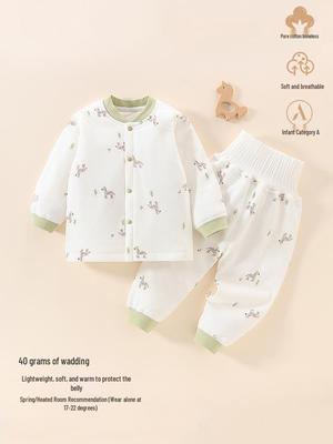 Autumn & Winter Baby Clothing Set - 40g Cotton High Waist, Separate Home Wear for Girls & Boys