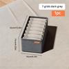 1pc Dark Grey Underwear Storage Box Socks Underwear Storage Drawer Division Multifunctional Household Wardrobe Classification
