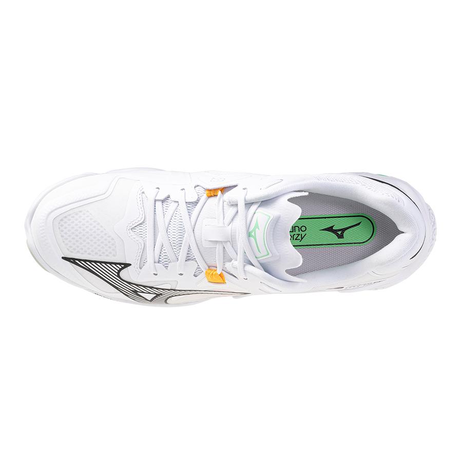 Mizuno Wave Lightning Z8 White Black Frozen Emerald Unisex Sneakers V1GA240016