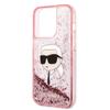 Karl Lagerfeld KLHCP14LLNKHCP iPhone 14 Pro 6.1" Pink Hardcase Glitter Karl Head