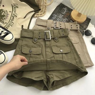 Summer Women Denim Pantskirt High-waist Short Slim A-line Jean Skirts Lady Anti-expose Lining Wide-leg Shorts
