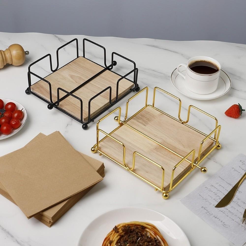 Square Design Napkin Holder Nordic Style Flat Napkin Dispenser Paper Napkin Organizer  Home Kitchen