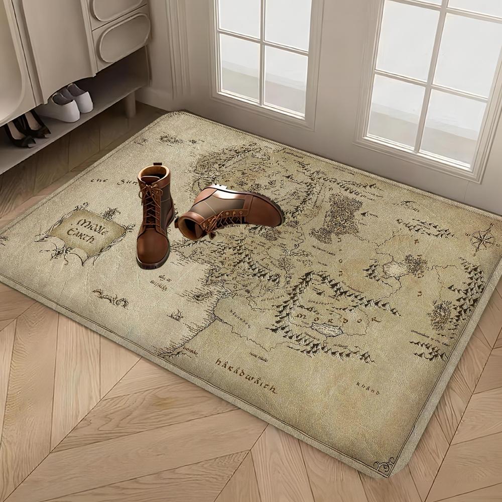 L-Lords Game Rings Hallway Carpet Retro Multiple Choice Living Room Kitchen Rug Non-Slip Welcome Rug