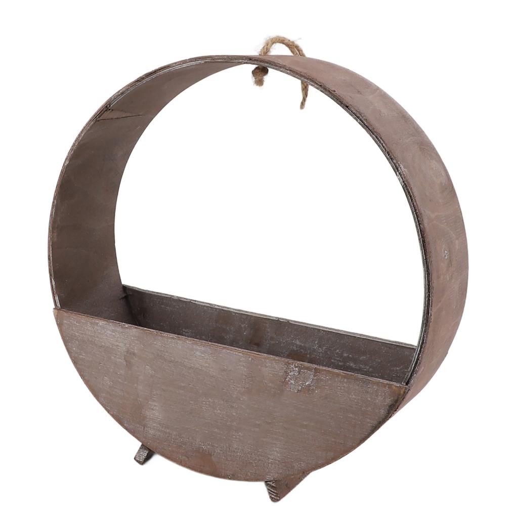 Binnen Wandhangend Rond Plantenbak Rustiek Ronde Houten Hangende Plantenbak voor s