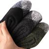 3 Pary Super Grube Skarpety z Wełny Merino Męskie Zimowe Ciepłe Outdoorowe Sportowe Śnieżne Skarpety Magazynujące Ciepło Jednolite Kolory Pętelkowe Skarpety Średniej Długości