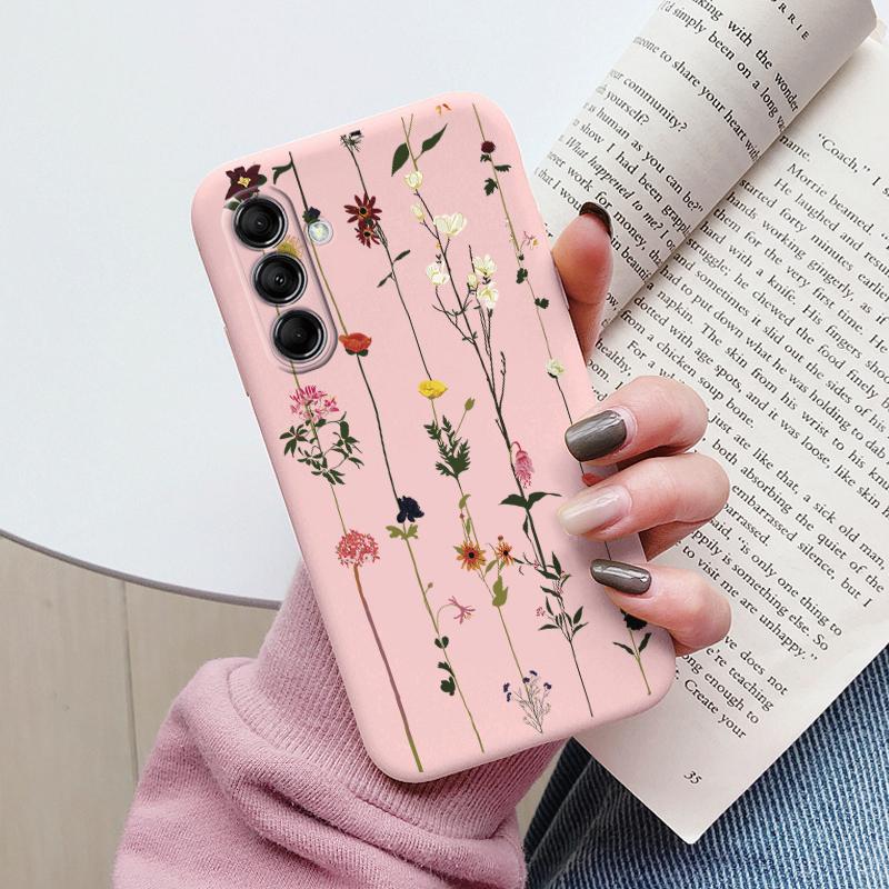 Coque Funda Pour Samsung Galaxy M14 M34 M54 5G Housse Fleur Colorée Cœur Dessin Animé Souple TPU Coque Pour Samsung M 14 Léopard Capa