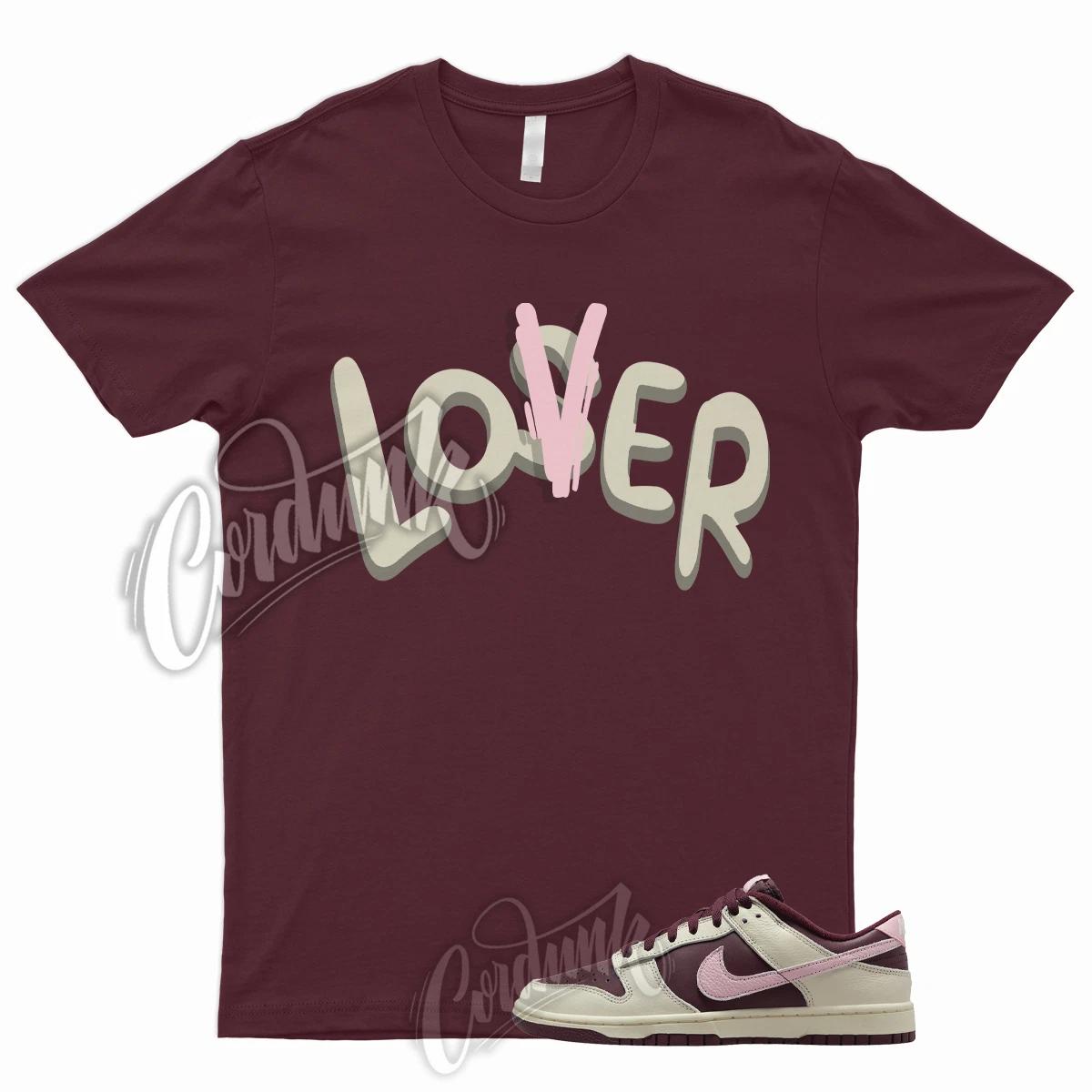 

LOVER T Shirt to Match Dunk Low Valentines Day Pale Ivory Medium Soft Pink Night S