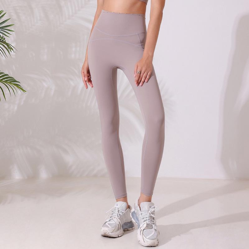 

Женские брюки для йоги с высокой талией и эффектом «обнажённого тела» - Осенне-зимний стиль, с эффектом подтяжки бёдер, быстросохнущие, эластичные спортивные леггинсы Small