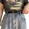 Soft Minimalist Chic Leather Waist Belt For Women In Black And Tan Color Options