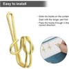 100 Pieces Silver Metal Hooks for Curtains Strong Rotating Design Perfect for Thick Drapes Strong Curtain Fasteners