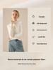 Women's Lyocell Silk Wool Blend Half-Neck Warm Top - Autumn/Winter Style