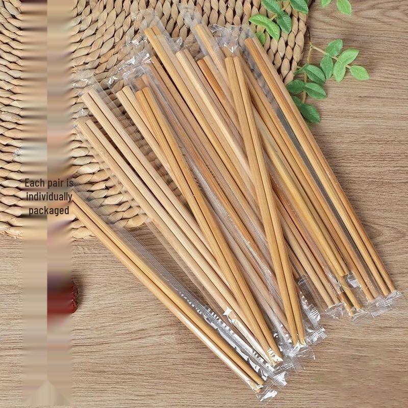 OEING Disposable Bamboo Chopsticks, Individually Wrapped