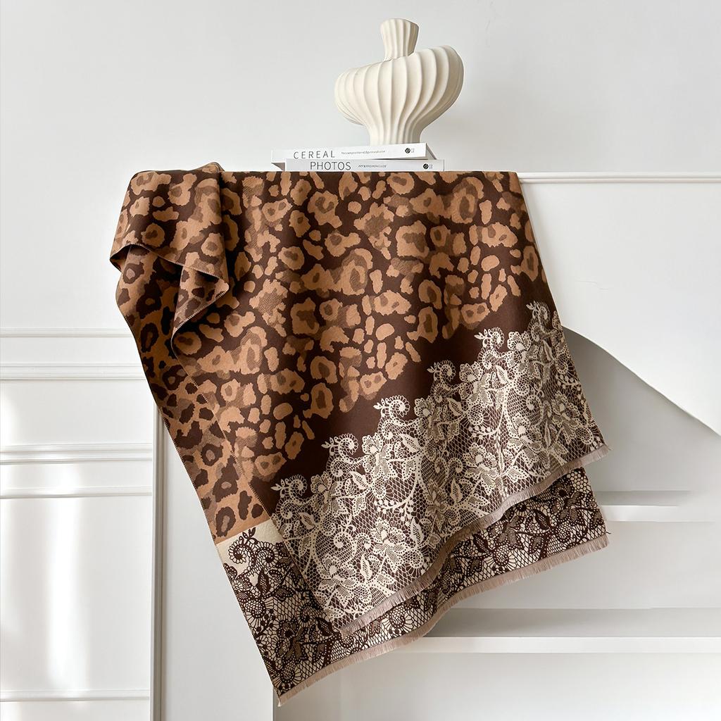 Herbst- und Winter Damen Thermalschal Imitation Kaschmir Retro Schal Vielseitiges Weiches Tuch