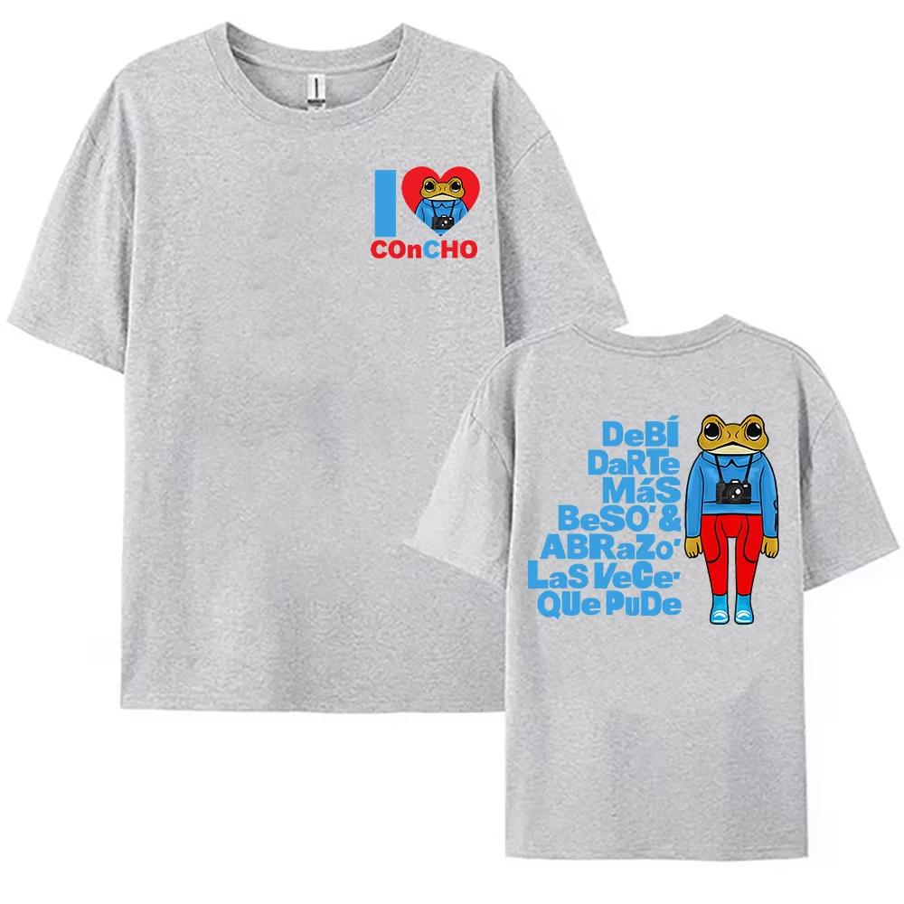 I Love Concho DTMF Printing T-shirt Bad Bunny Debí Tirar Más Fotos Tshirts 2025 Album Graphic Fashion Tee-shirt Women Clothes