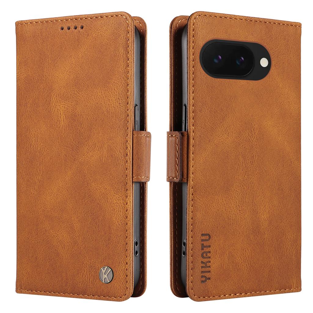 YIKATU YK-005 For Google Pixel 9a Case PU Leather Wallet Phone Cover Skin Touch Feeling