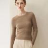 Lekasha Women's Pure Cashmere Round Neck Sweater - Loose, Solid Color, Warm Base Layer for Autumn and Winter
