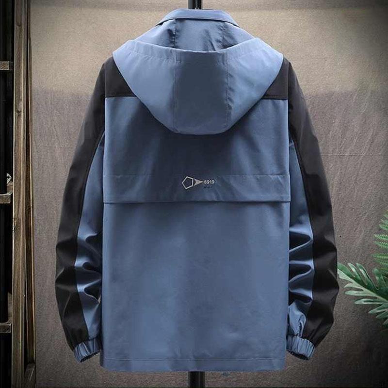 Wiosenna kurtka męska w dużych rozmiarach Butik z kapturem Miękka i wygodna parka Dorywczo luźna odzież robocza