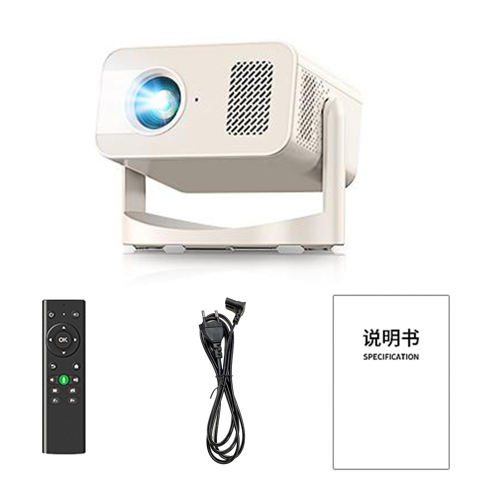 

Высокочеткий домашний проектор с поддержкой Wi-Fi, портативный проектор с электрической фокусировкой и коррекцией трапецеидальных искажений, динамики 3 Вт, смарт-проектор EU Plug